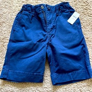 NWT Gap kids boy navy blue chino shorts size 6